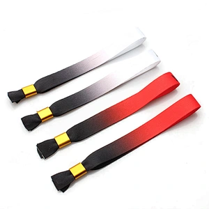 Disposable Plastic Lock Heat Transfer Printing Fabric Festival Wristbands