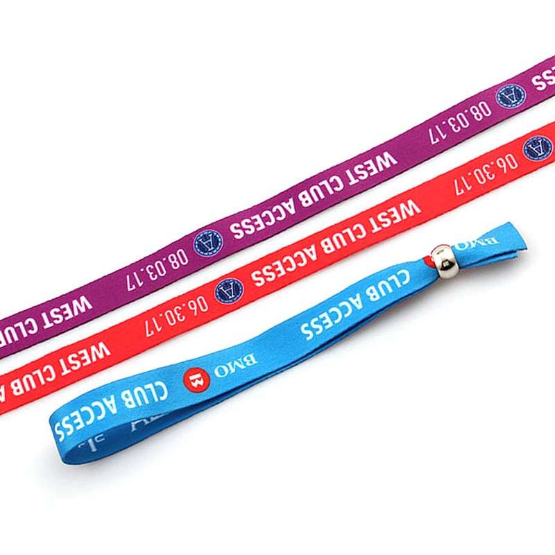 Wholesale one time use custom design make your own logo event wristband