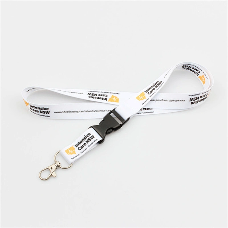 2019 new fashion high quality detachable plastic buckle sublimation polyester lanyard
