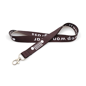 Custom neck strap key chain lanyard with thumb trigger hook
