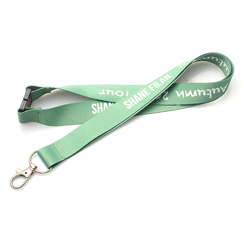 Flat cheap heat transfer printed lanyard with trigger clip