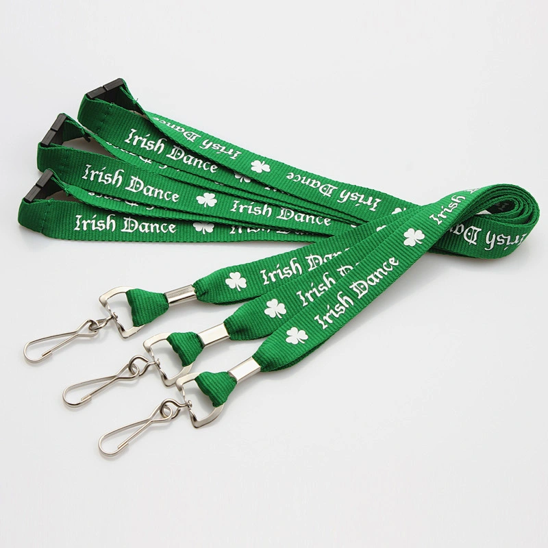Professional manufacturer custom pantone polyester silk screen lanyard