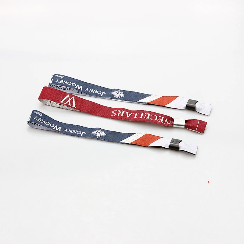Factory direct free sample custom music festival ticket wristband with plastic slider