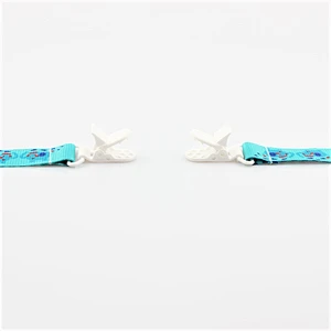 Eco-friendly fabric material baby pacifier holder clip