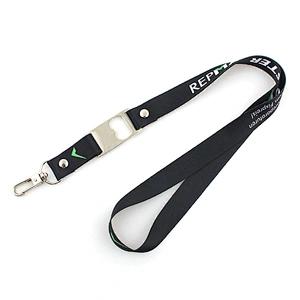 Cheap custom design your own logo neck strap custom bottle opener lanyard