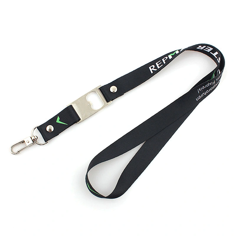 Cheap custom design your own logo neck strap custom bottle opener lanyard