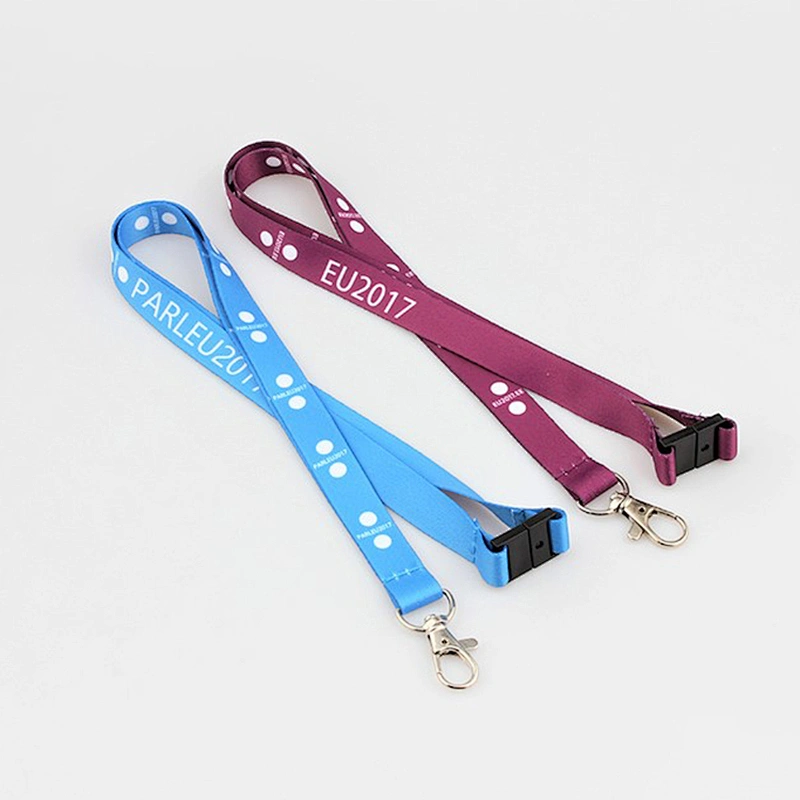 China cheap polyester lanyard with plastic safety breakaway