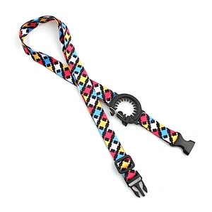 Popular heat transfer printed lanyard neck strap with bottle holder