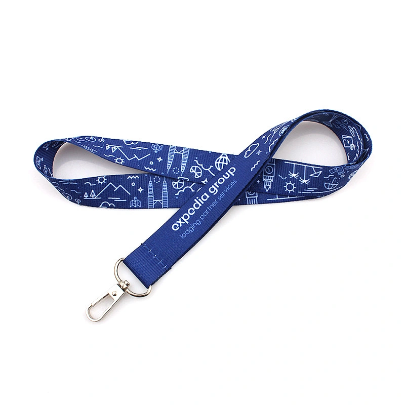 Custom neck strap key chain lanyard with thumb trigger hook