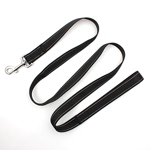 Hot sale durable customized reflective black dog collar and leash