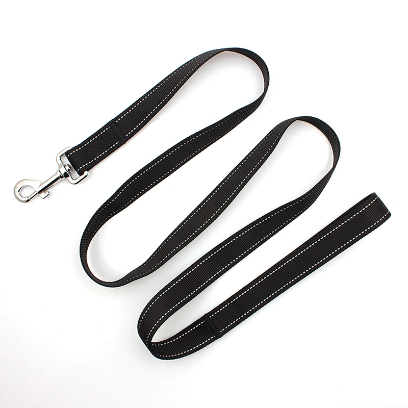 Hot sale durable customized reflective black dog collar and leash