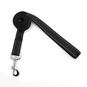 Hot sale durable customized reflective black dog collar and leash