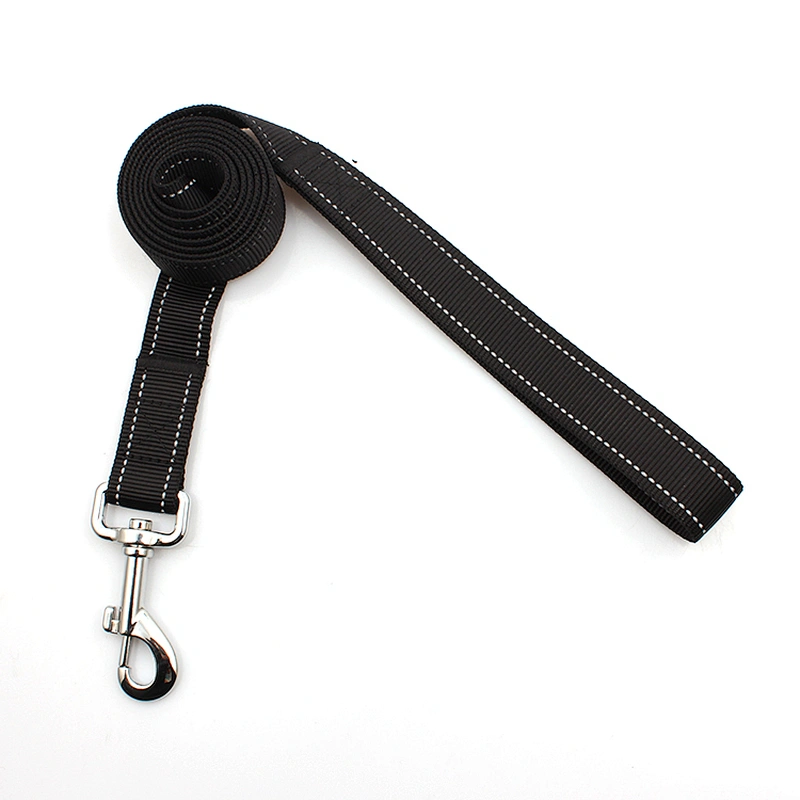 Hot sale durable customized reflective black dog collar and leash