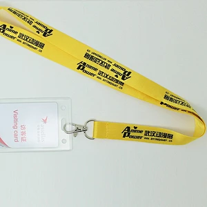 Silk screen festival event ID card holder custom nylon string lanyard
