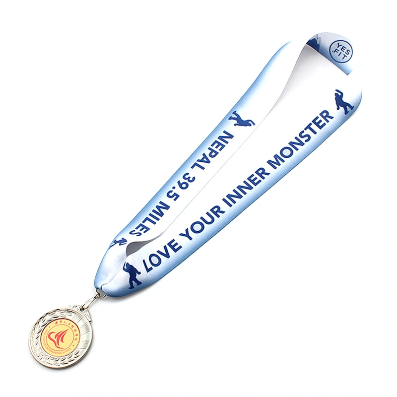 Digital sublimated award ribbon with small hook