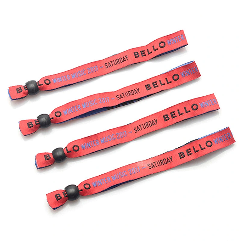Promotion personalized woven wristbands with any logo design
