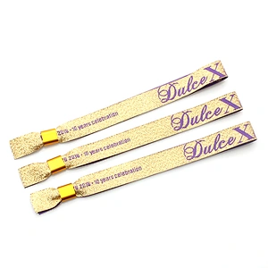 Gift music festival customized bracelet woven wristband products for event