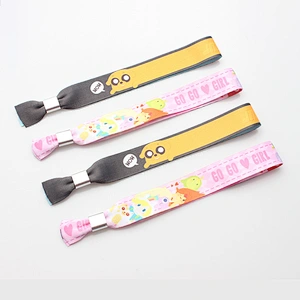 Custom fabric polyester wristbands for event&music