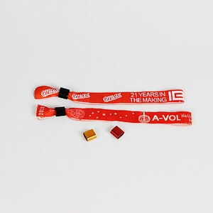 Top-seller concert fabric festival logo custom made color wristbands