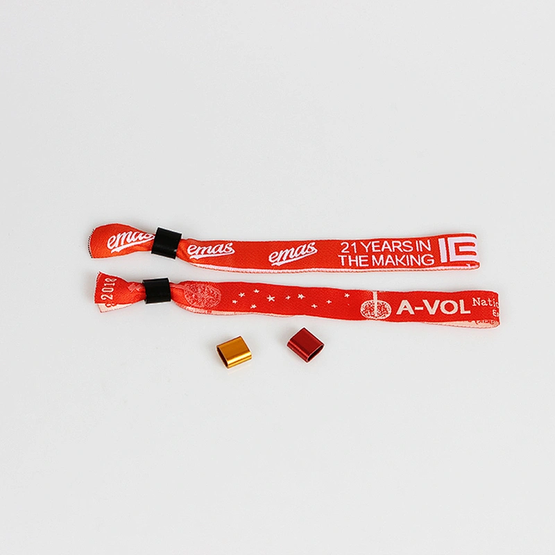 Top-seller concert fabric festival logo custom made color wristbands