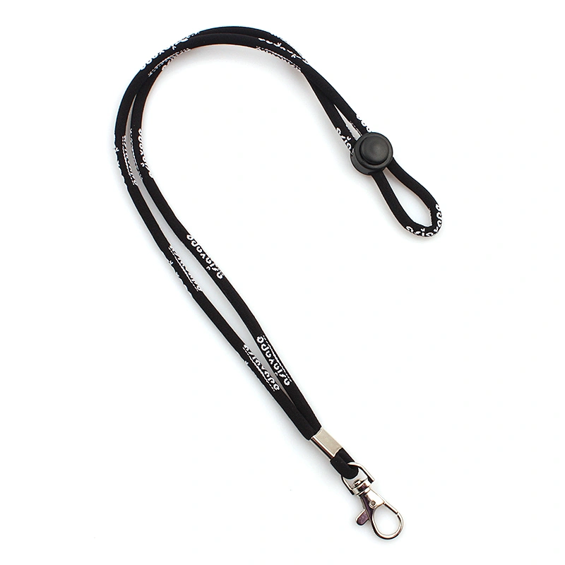 High end thick polyester embroidery lanyard keychain with custom logo
