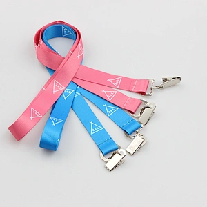 High quality custom rainbow colored lanyard maker for necklace keys