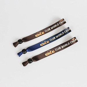 Custom logo print adjustable event polyester wristband