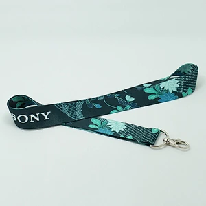 Hot sale good quality sublimation custom polyester USB flash drive lanyard