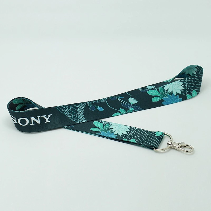 Hot sale good quality sublimation custom polyester USB flash drive lanyard