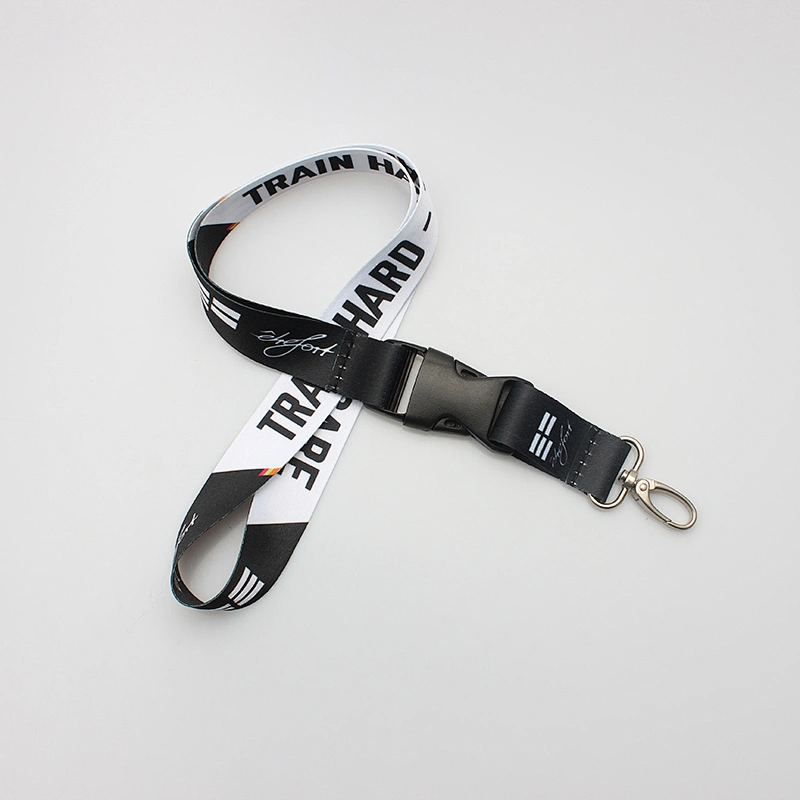Competitive price high quality custom polyester neck langyard with disconnect buckle