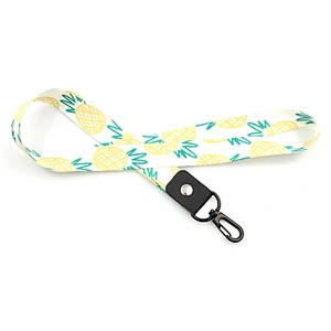 Custom wholesale plain nylon lanyard no minimum order