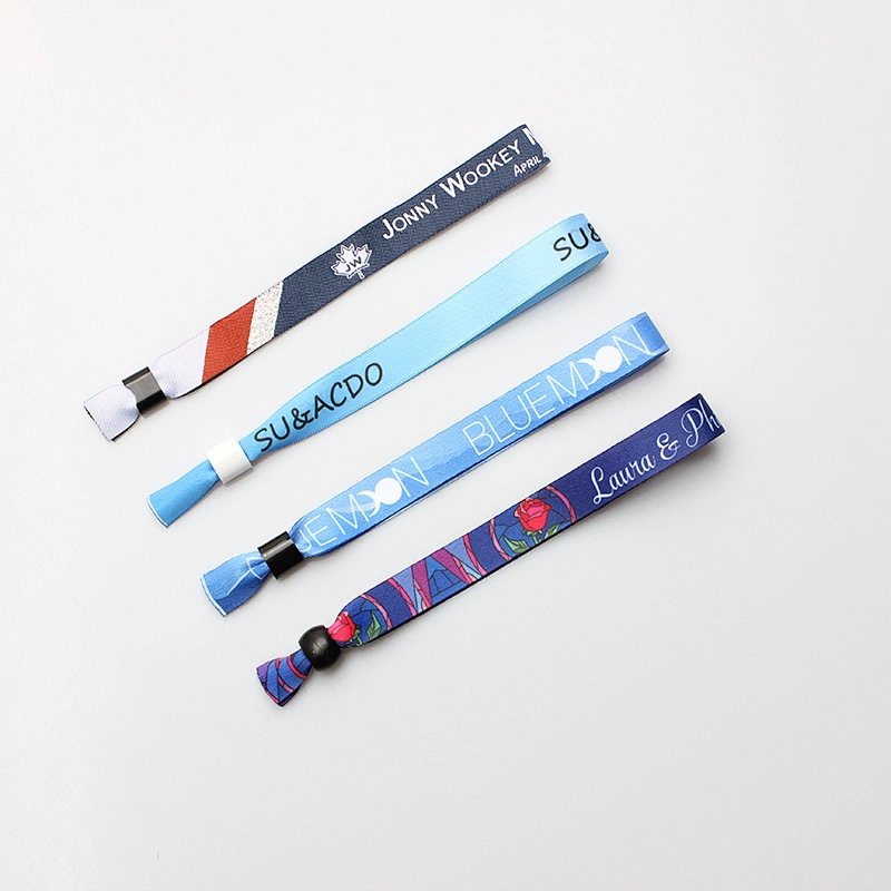 OEM Wholesale cheap custom woven polyester active fabric wristband