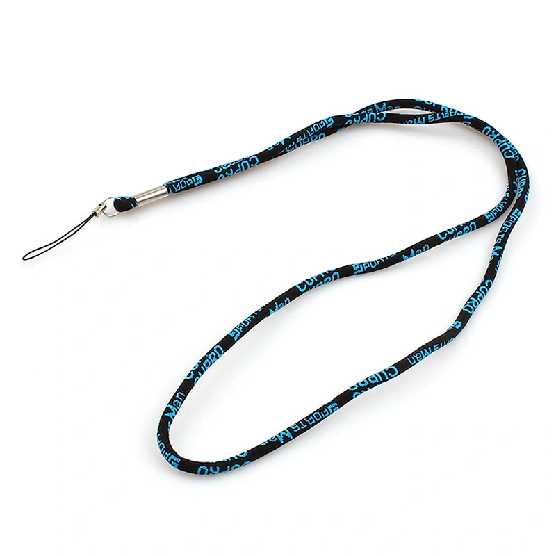 Wholesale cheap custom fashion round polyester lanyard for teenagers