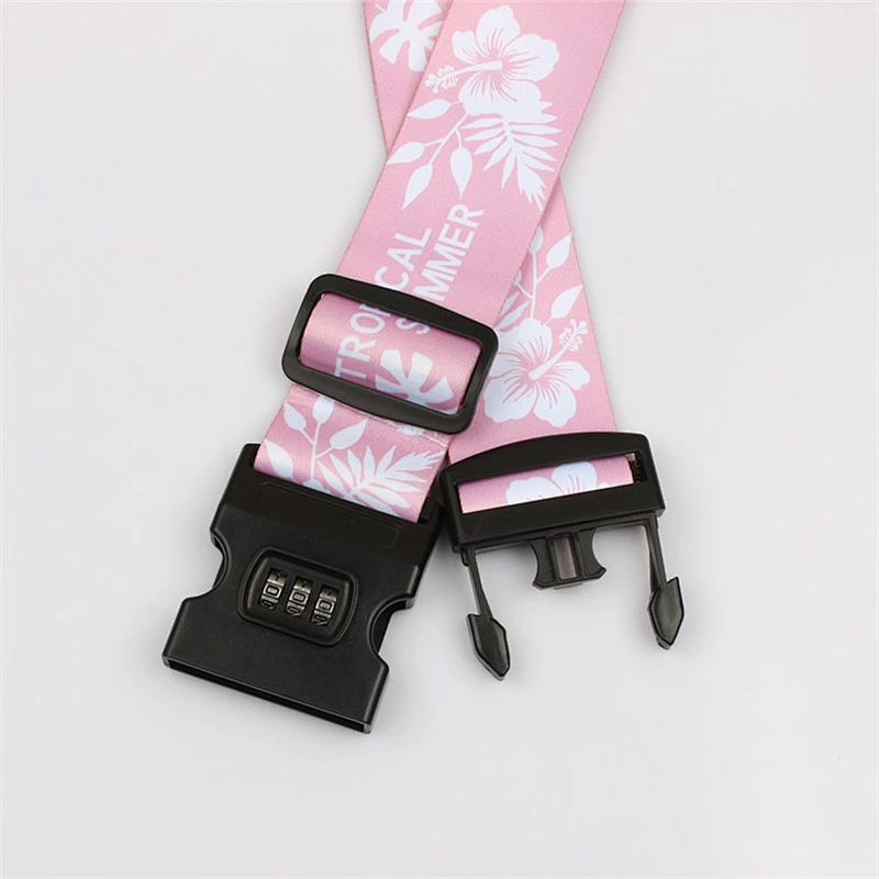 Adjustable Luggage Strap Packing Belt Suitcase Baggage Security Straps with Approved Lock