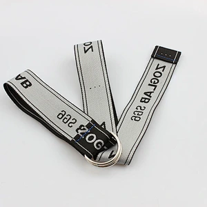 High quality custom print logo fabric belts for men with your logo