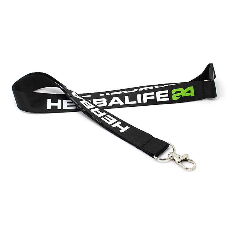 Factory new products silk screen nylon lanyard necklace