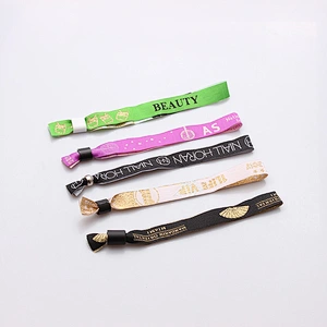 For christmas woven fabric wristband bracelet simple use