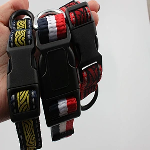 Customized Breakaway Buckle Reflective Polyester Dog Collars