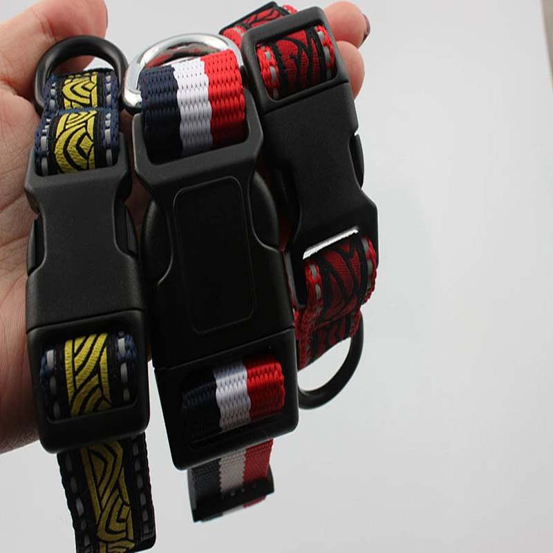 Customized Breakaway Buckle Reflective Polyester Dog Collars