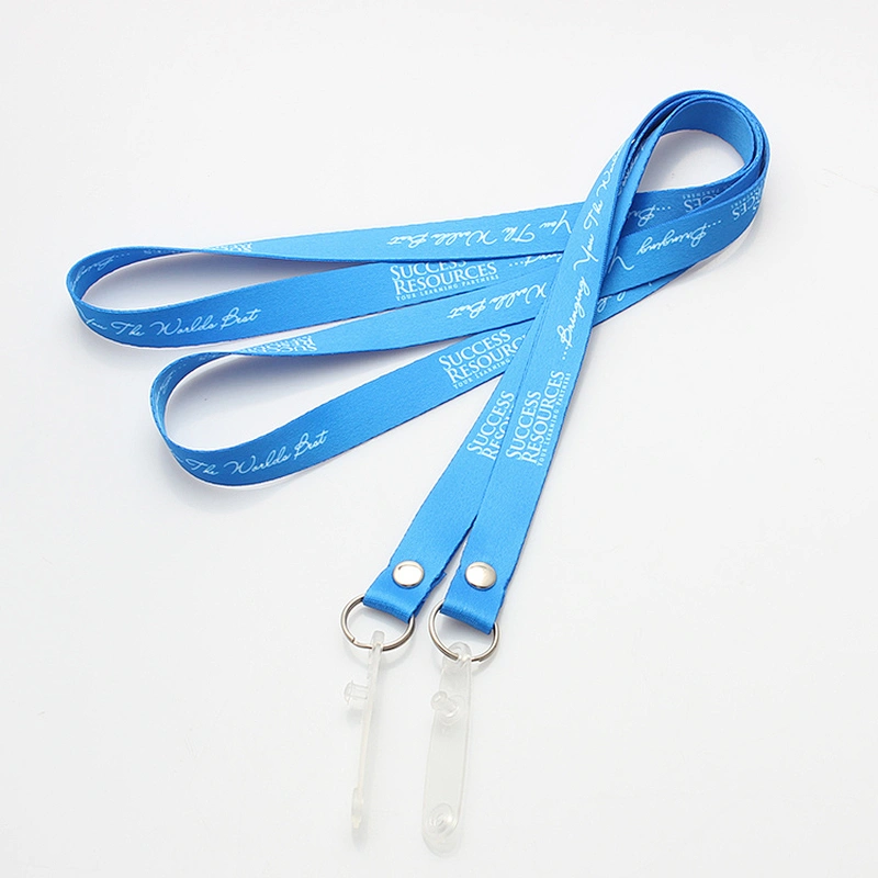 Hot custom flat sublimation polyester lanyard no minimum order