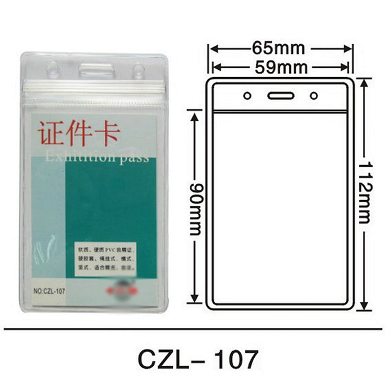 Hot sale custom plastic pvc clear pouch id credit card holders