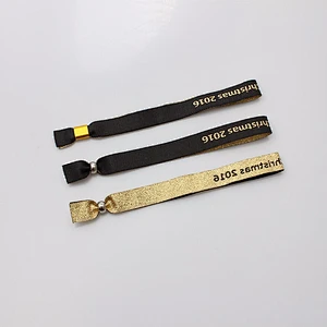 Factory directly selling weave logo polyester rfid wristband