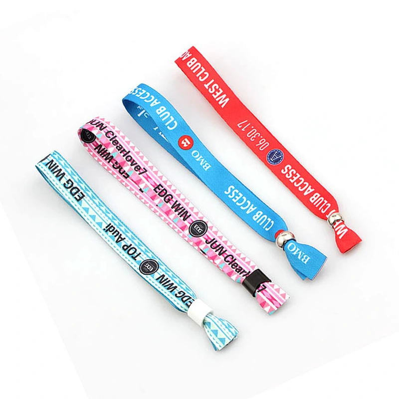 Cheap high quality custom make polyester identification fabric rfid wristband