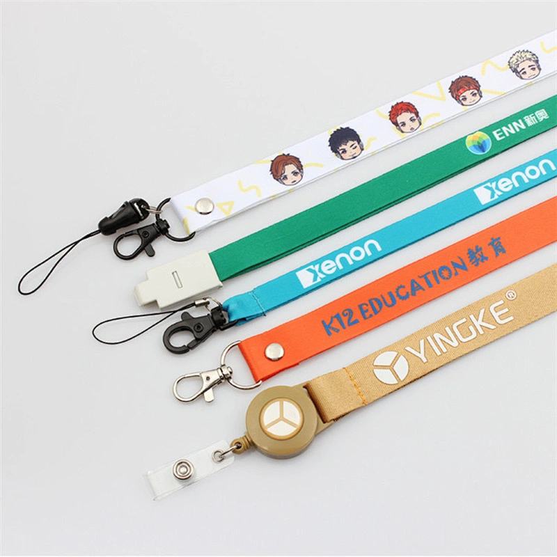Cheap custom printed lanyard polyester design your own lanyard no minimum for mobile phone