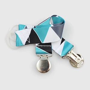 Custom colorful safety baby teething pacifier metal clip