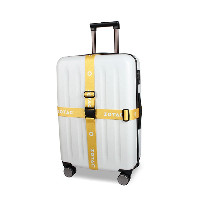 Custom new product polyester adjustable luggage strap belt with your logo