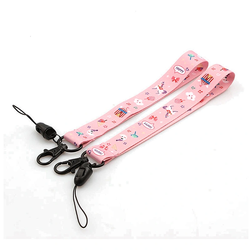 Printed custom mobile phone straps key chain short Lanyard