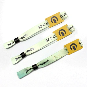 Cheap high quality custom make polyester identification fabric rfid wristband