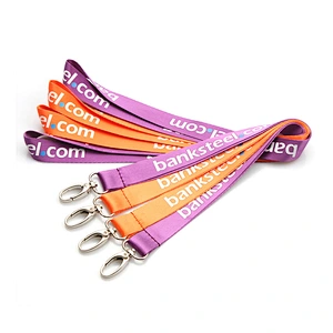 Silk screen print narrow size customized true nylon lanyard