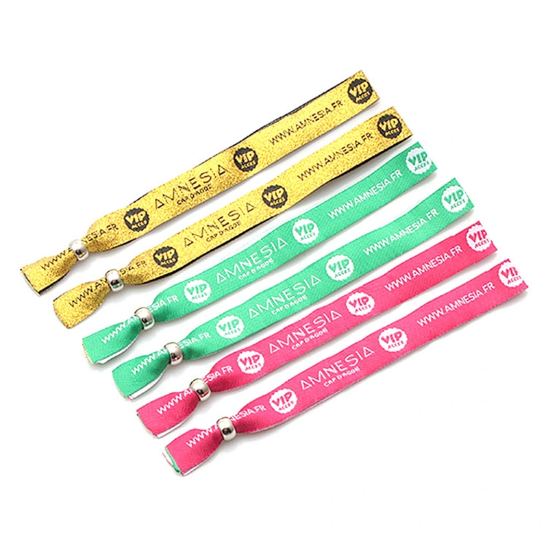 Custom printed digital woven cotton wristband design and sample free